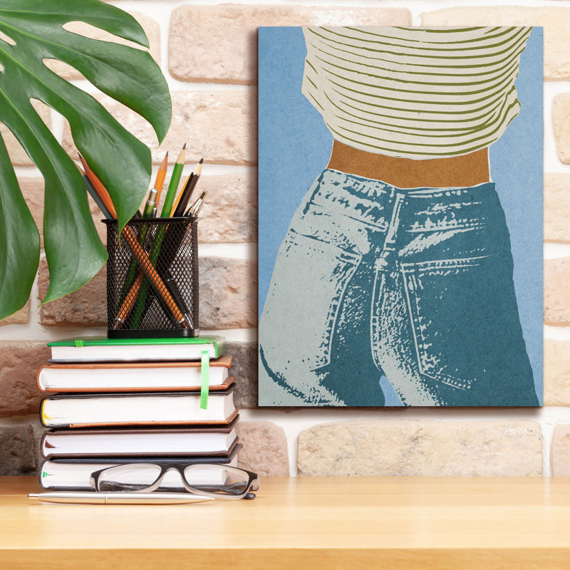 Toile épique Graffiti «Favorite jeans 2» par Victoria Barnes, 12 po x 16 po, H 16 po x l 12 po
