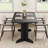 71" Large Dining Table For 6 To 8 People, Modern Dinner Table With Unique Wooden Legs, Rectangle Dining Table For Kitchen-112219260