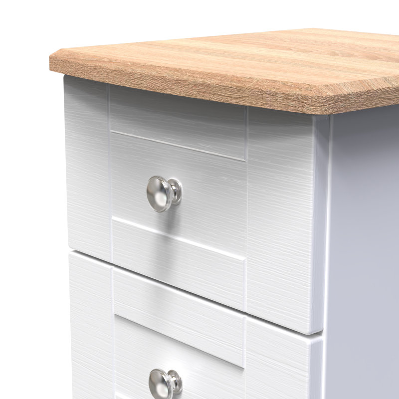 Agyen 40cm W Manufactured Wood Bedside Table, White