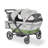 Caravan Coupe Quad Compact Stroller Reclining 4-Seat Wagon, Gray/Green