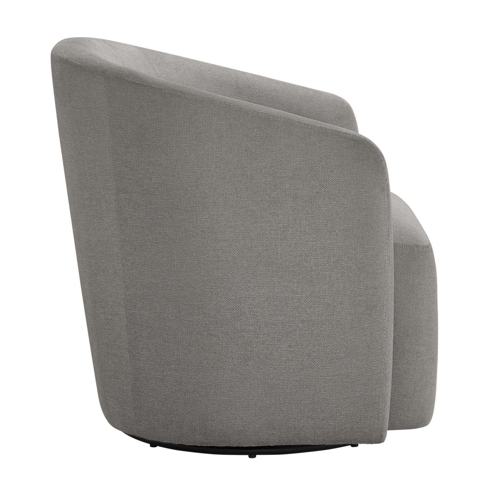 Arlo Swivel Barrel Chair, Gray Polyester Blend