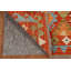 Tapis orange en laine réversible Kilim