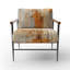 Fauteuil d'appoint rembourré Glam Orange Beige Collage IV-361648288