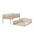Full XL Over Queen Bunk Bed With Guardrails And Ladder-412027762