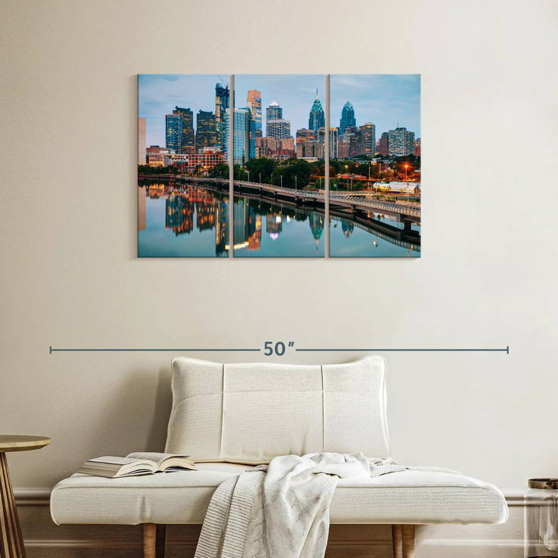 Sebbie Philadelphia Riverbank, H 24 po x l 38 po