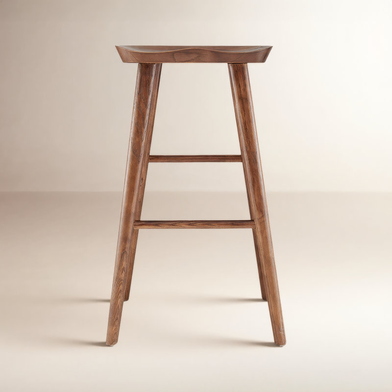 Tabouret de bar et de comptoir Anzie, Tabouret de bar (siège d'une hauteur de 29,3 po), Noyer