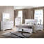Grand lit blanc avec panneau et compartiments de rangement, papier stratifié, attrayant pour la chambre à coucher, fabrication de compartiment, panneau de particules stratifié-1245848255