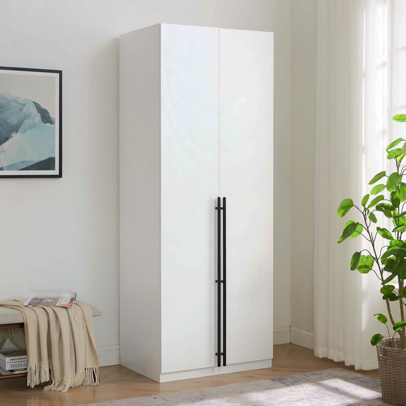 Armoire-penderie 32 "en blanc Lee, Blanc