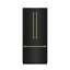 ZLINE Autograph 36 in. Black Steel French Door Refrigerator w/ Gray Interior & Bronze Helix Handles-19006710