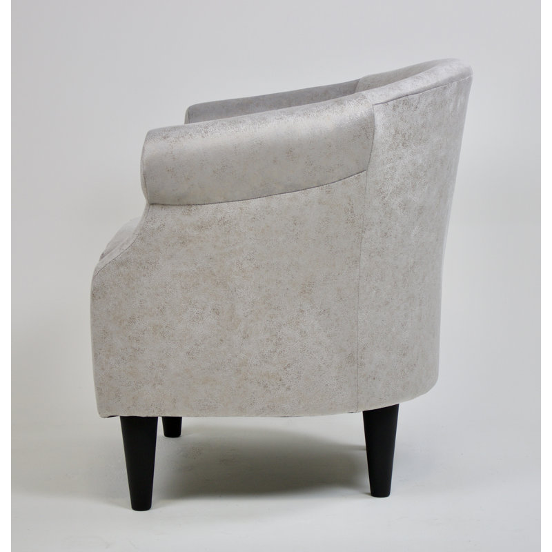 Fauteuil club de 30,5 po Aguiniga, Polyester gris clair