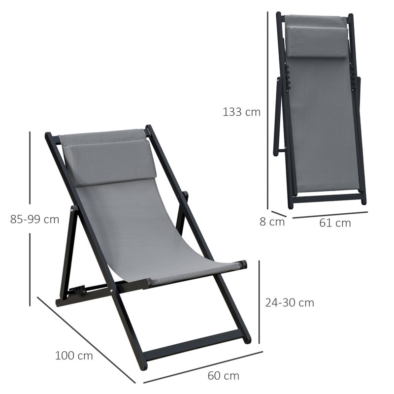 Aymelia 100cm Long Reclining Single Chaise