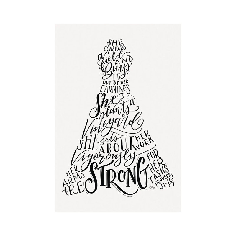 Proverbs 31 Dress IV by Lily & Val - Print on Canvas, Wrapped Canvas, 20.32 cm H x 30.48 cm W