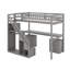 Lit mezzanine simple avec deux commodes, bureau et bande lumineuse-1366399116-1366399119