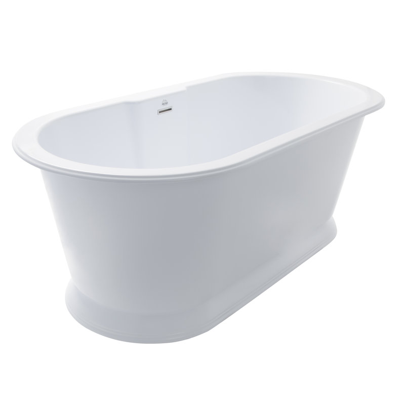 Chateau 66'' L Freestanding Soaking Bathtub, Matte White