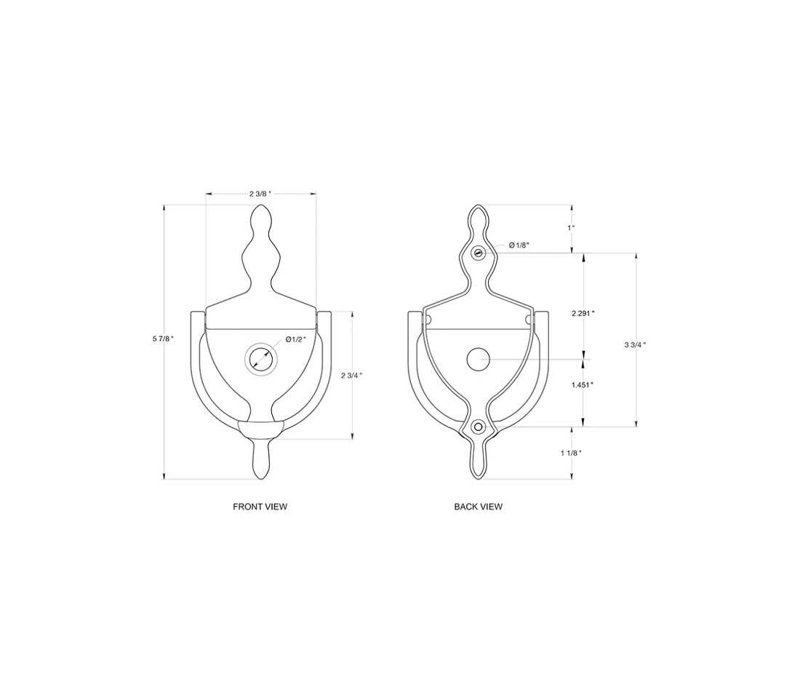 Heurtoir de porte 1CF19D7462424E868EE25B68BC7B5D4F Finition laiton brillant, Laiton brillant