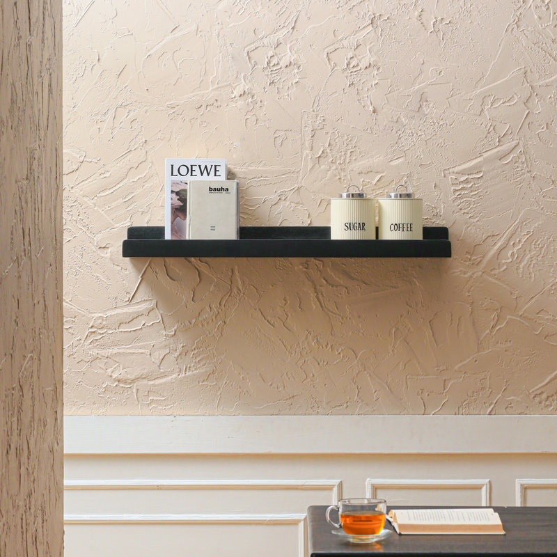 Roblero Solid Wood Wall Mounted Shelf, 9cm H x 91.5cm W x 18.5cm D