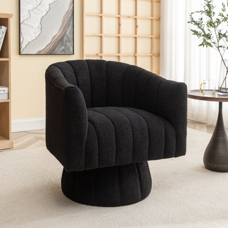 Fauteuil Tuyen, 100 % polyester noir