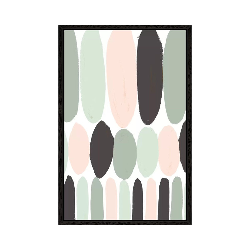 Pastel Pattern by Lanie Loreth - Painting on Canvas, Black Floater Framed, 66.04cm H x 45.72cm W x 3.81cm D