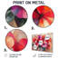 «Geanium Geranium Blossoms Cubist - Geraniums», art mural en métal traditionnel-440601457