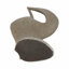 Statue abstraite en résine de quartz pour la décoration intérieure - Accent décoratif pour bureau, table ou décoration de salon - 18 po, brun