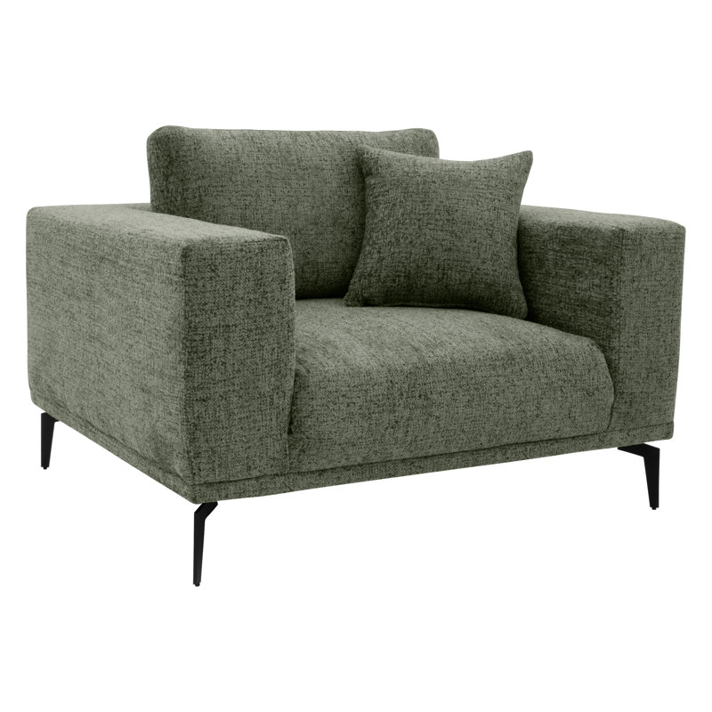 Upholstered Chenille Accent Chair, Green