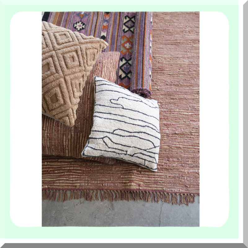 Abstract Design Cotton Throw & Pillow Set