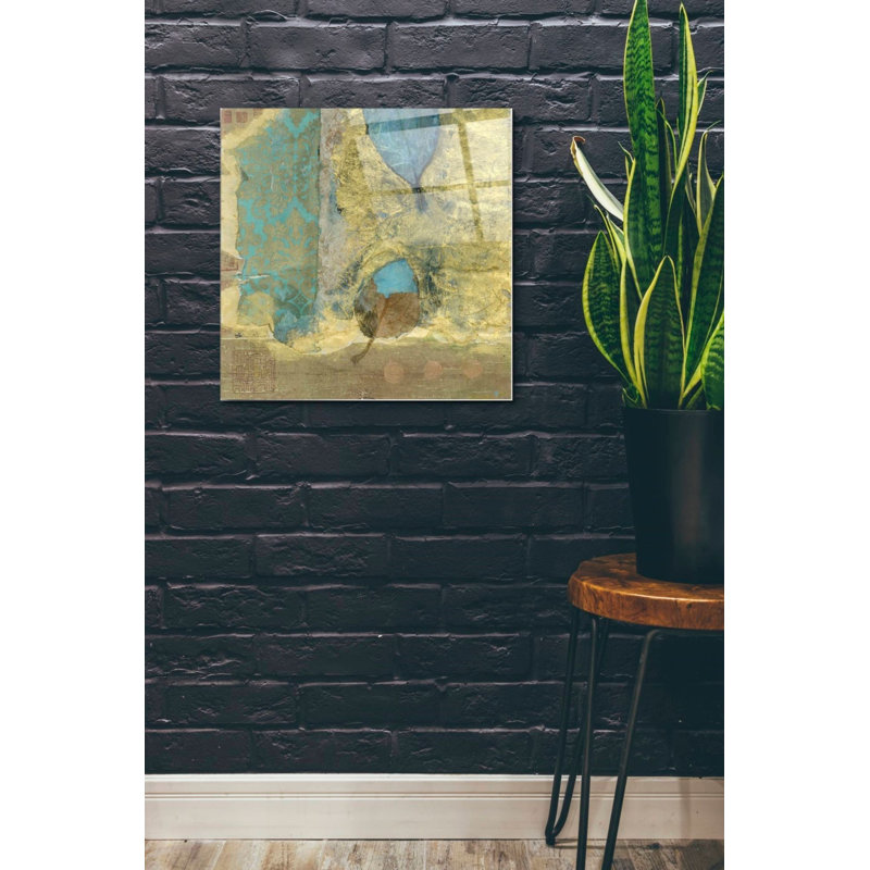 «Wabi-Sabi Leaf» par Elena Ray, art mural en verre acrylique, H 24 po x l 24 po x P 0,2 po