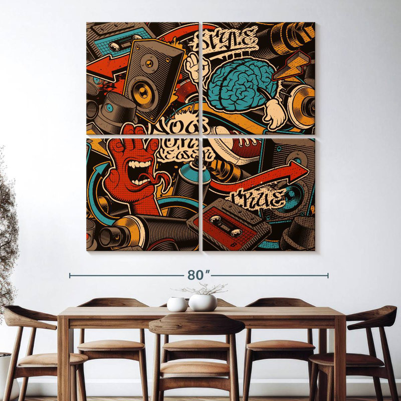 Abarca Urban Hip Hop, 74" H x 74" W