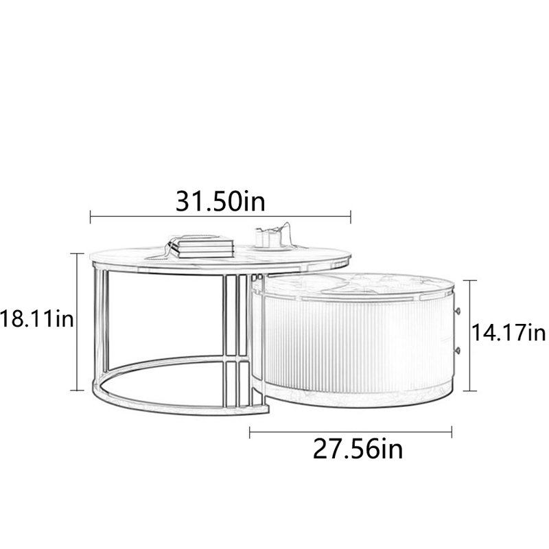 Table à thé en marbre