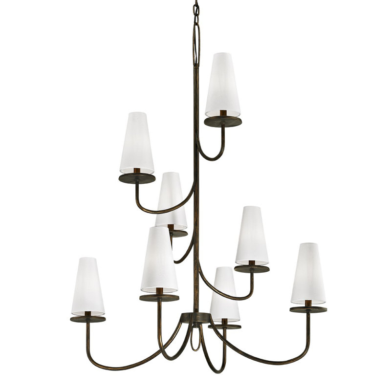 Marcel 8 - Light Chandelier, Textured Bronze