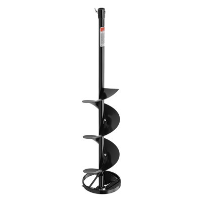 Ice Auger Bit, 8-Inch Diameter, 37.5-Inch Length, Durable Steel Construction for Ice Fishing, Cold-Resistant Design, Cordless Drill-Compatible with Blade Guard, Suitable for Electric/Gas Augers