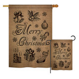 Double Sided 40'' H x 28'' W Polyester Christmas Flag Set