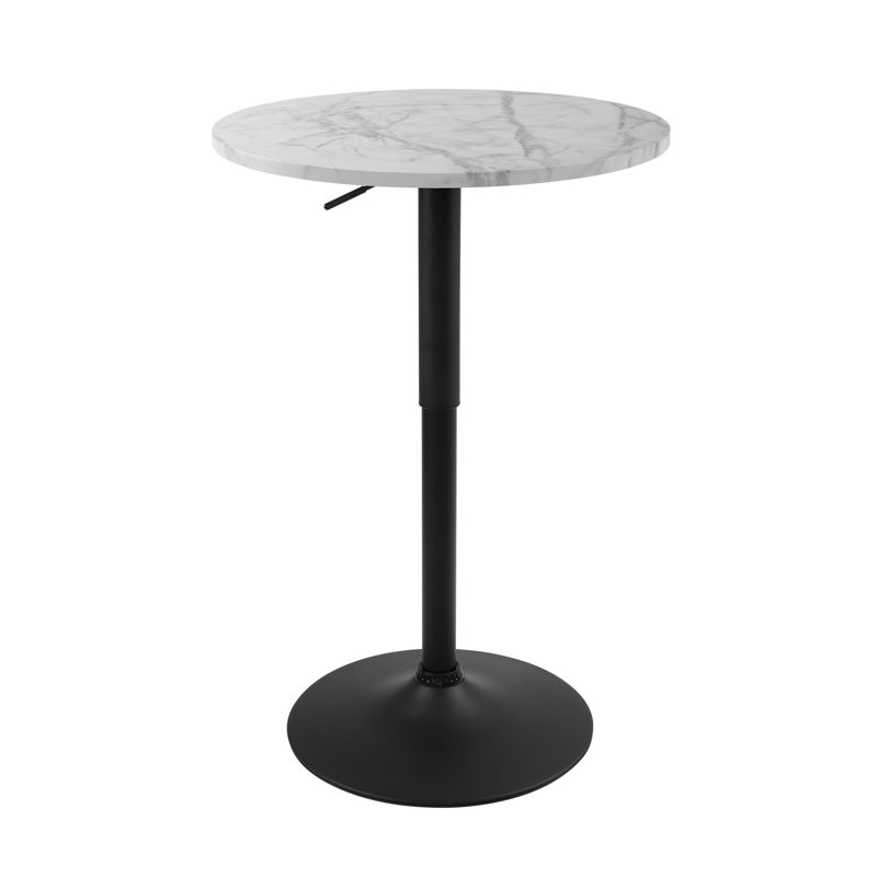 Bushrah Counter Height Dining Table, Black, Marble White