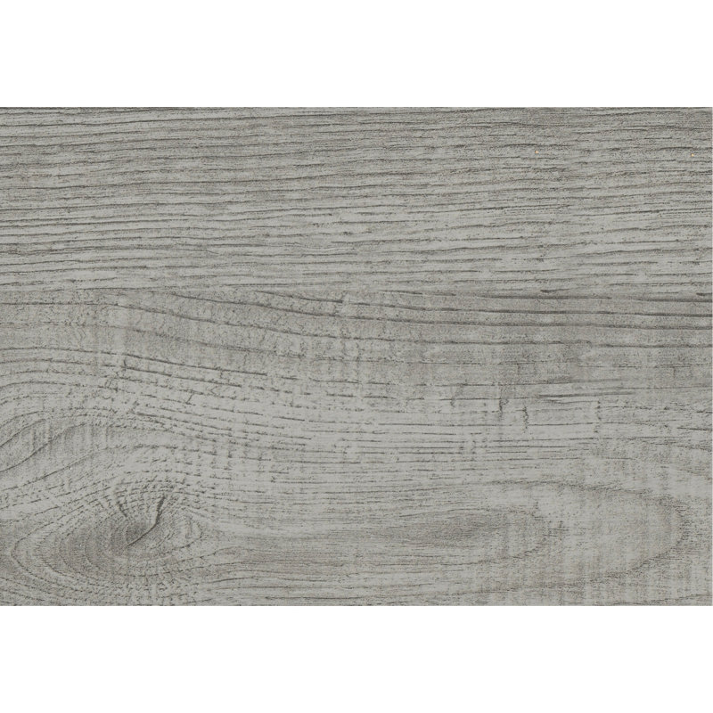 Table d'entrée contemporaine en stratifié gris avec pieds en métal noir