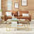 Nancy 39.4" W Rectangle Glass Top Coffee Table with Storage-957661746