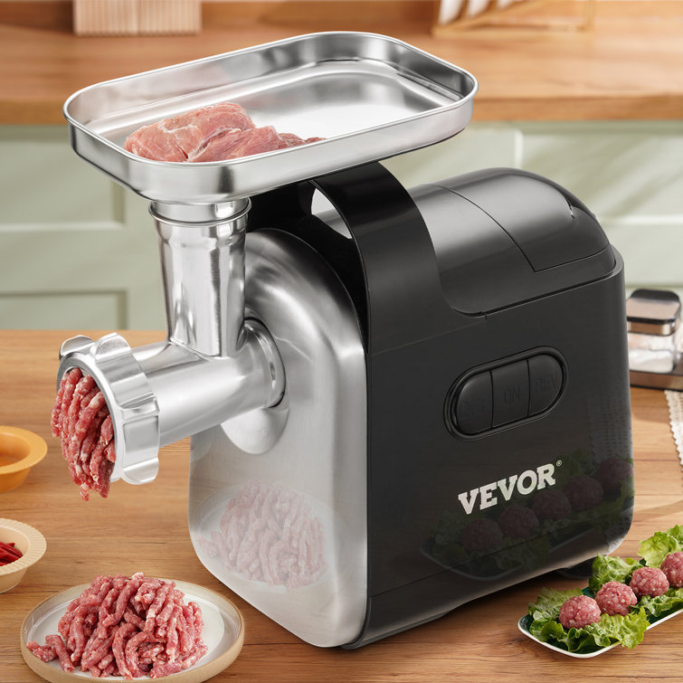 VEVOR Food Processor, Electric Meat Grinder with 4 Stainless Steel