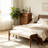 Chenille Upholstered Bench With Solid Wood Leg-928347071