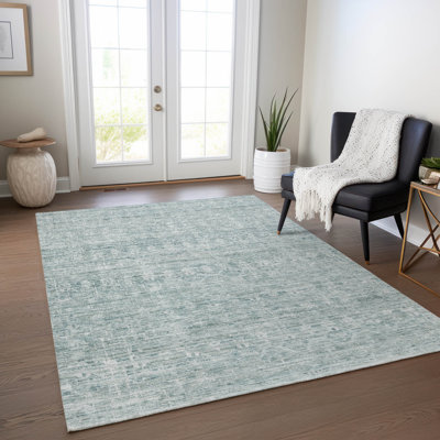 Tapis turquoise intérieur / extérieur lavable à la machine