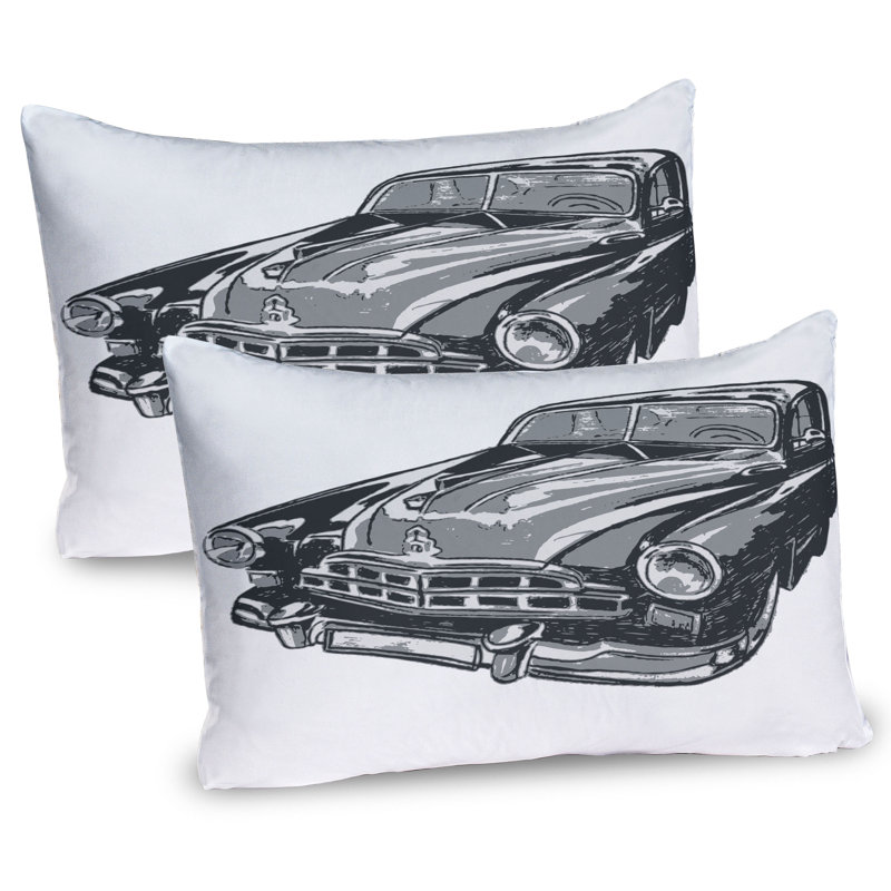 Couvre-oreiller de voiture rétro Ambesonne Cars, H 20 po x l 30 po