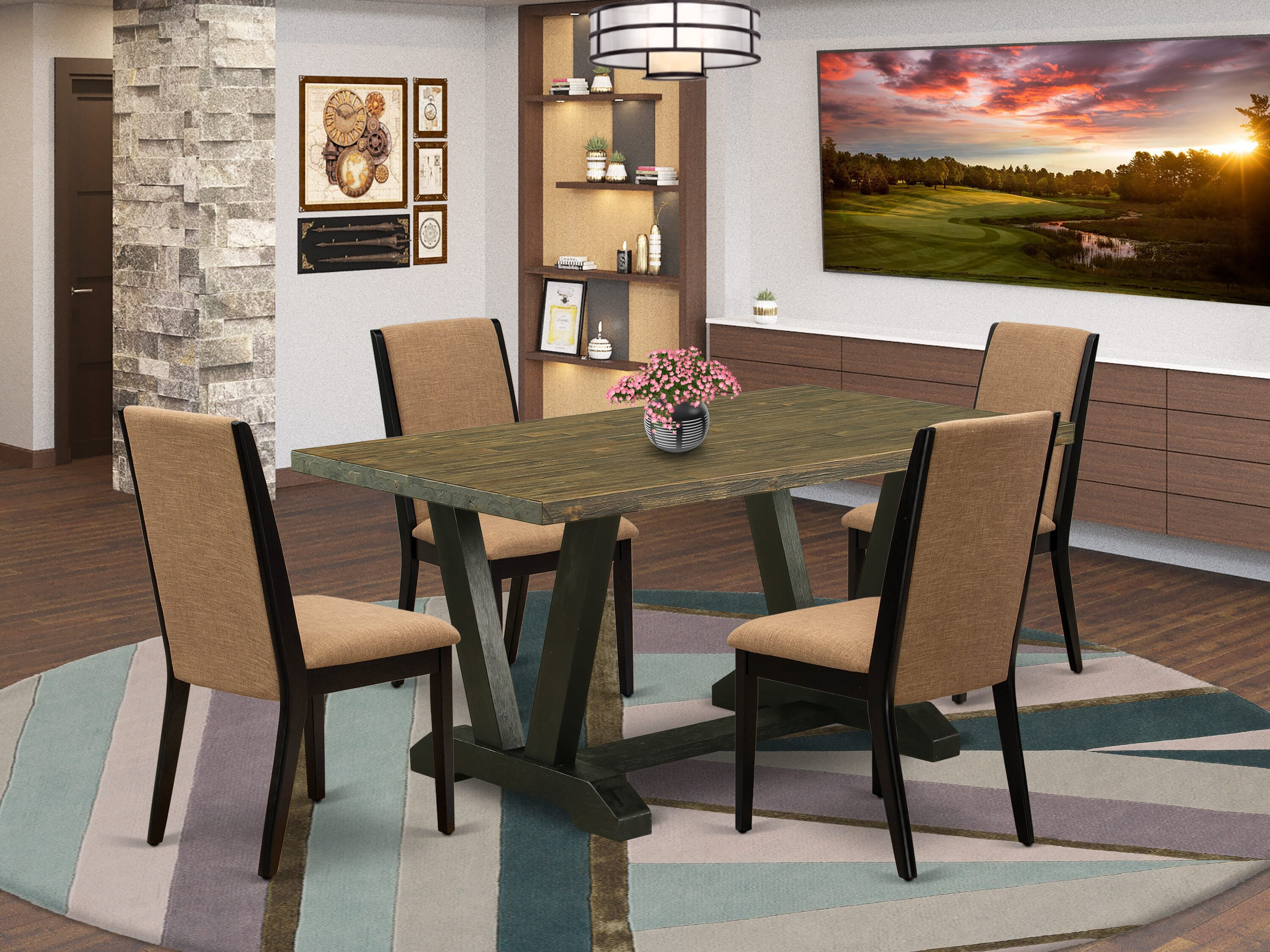 Red Barrel Studio 4 - Person Acacia Solid Wood Dining Set - Wayfair Canada