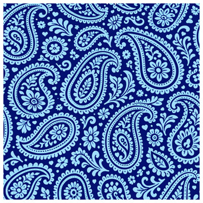 Housses de couette à motif cachemire bleu