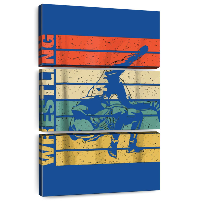 Sireci Retro Wrestling, 65" H x 42" W