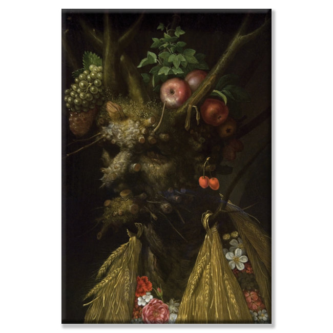 « the four seasons » par giuseppe archoimboldo, reproduction d’art, H 36 po x l 24 po x P 1,5 po