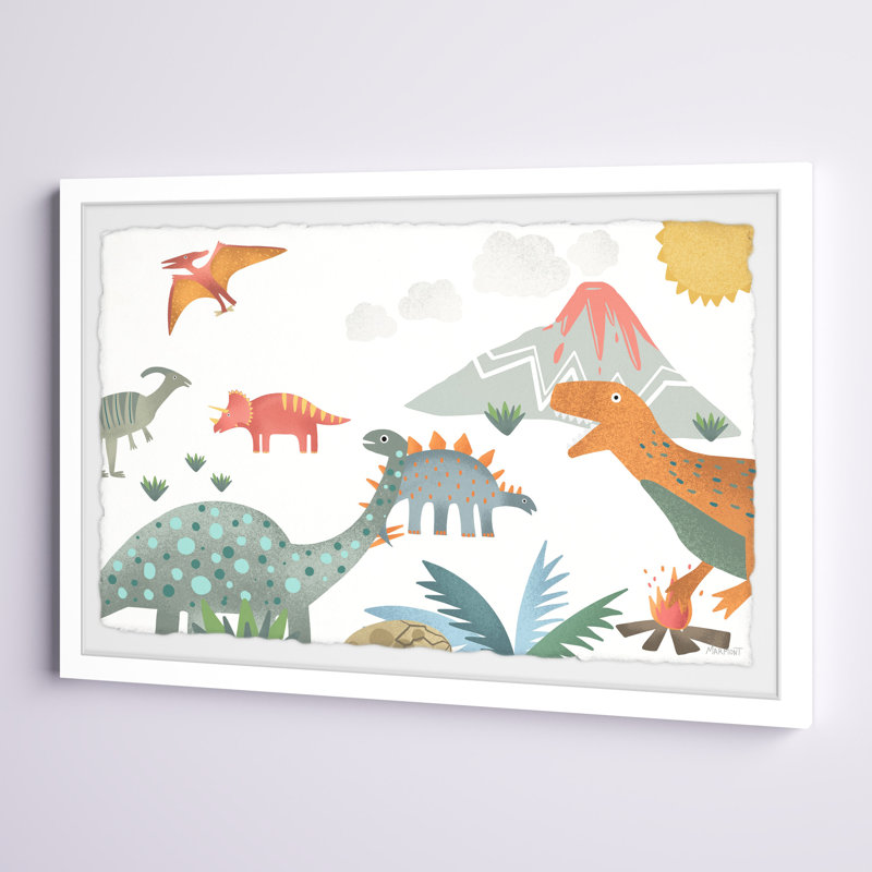 Planas Dinosaurs Unleashed, reproduction encadrée, H 24 po x l 36 po x P 1,5 po