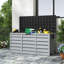 Plastic Garden Storage Box with Wheels-1250300772
