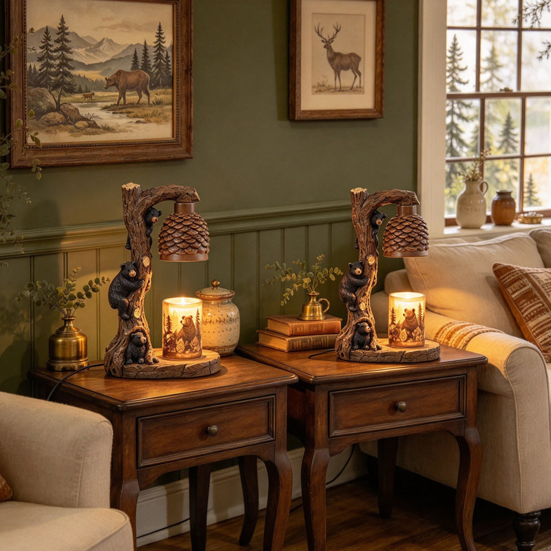 Lampe rustique en cire d'ours rustique