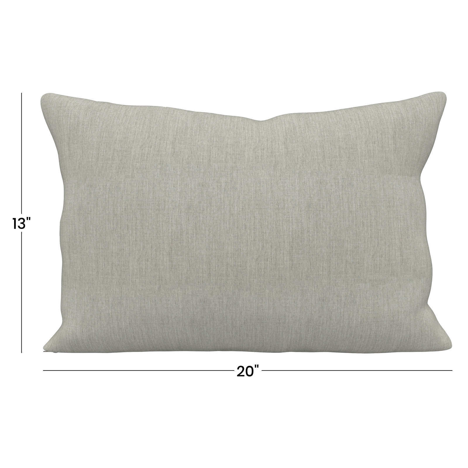 Amala Outdoor/Indoor Kidney Pillow, Canvas Granite