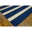 American Hooked Wool Striped Area Rug