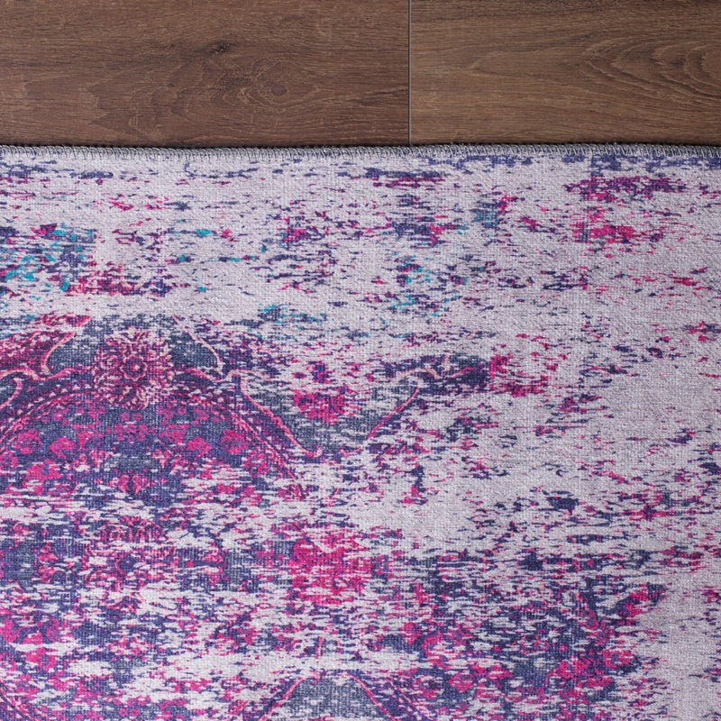 Premium Machine Washable Carpet, 4.6 x 6.2 Feet, 100% Polyester, 1850 g/m² | Pile Height: 0.2 Inches | Eco-Friendly Recycled Poly Cotton Underside | Perfect for Living Room, Bedroom, and High-Traffic Areas