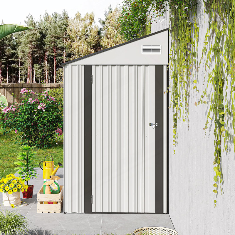 Campcraft Optional Two-Color Storage Shed, Single Hinge Door, Solid Structural Design, Good Ventilation, Surface With Protective Film, And Suitable For Various Scenarios